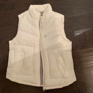 White puffy vest